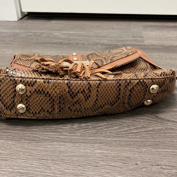 Original by Sharif 1827 Womens crossbody purse genuine leather snakeskin footed - Picture 4 of 10